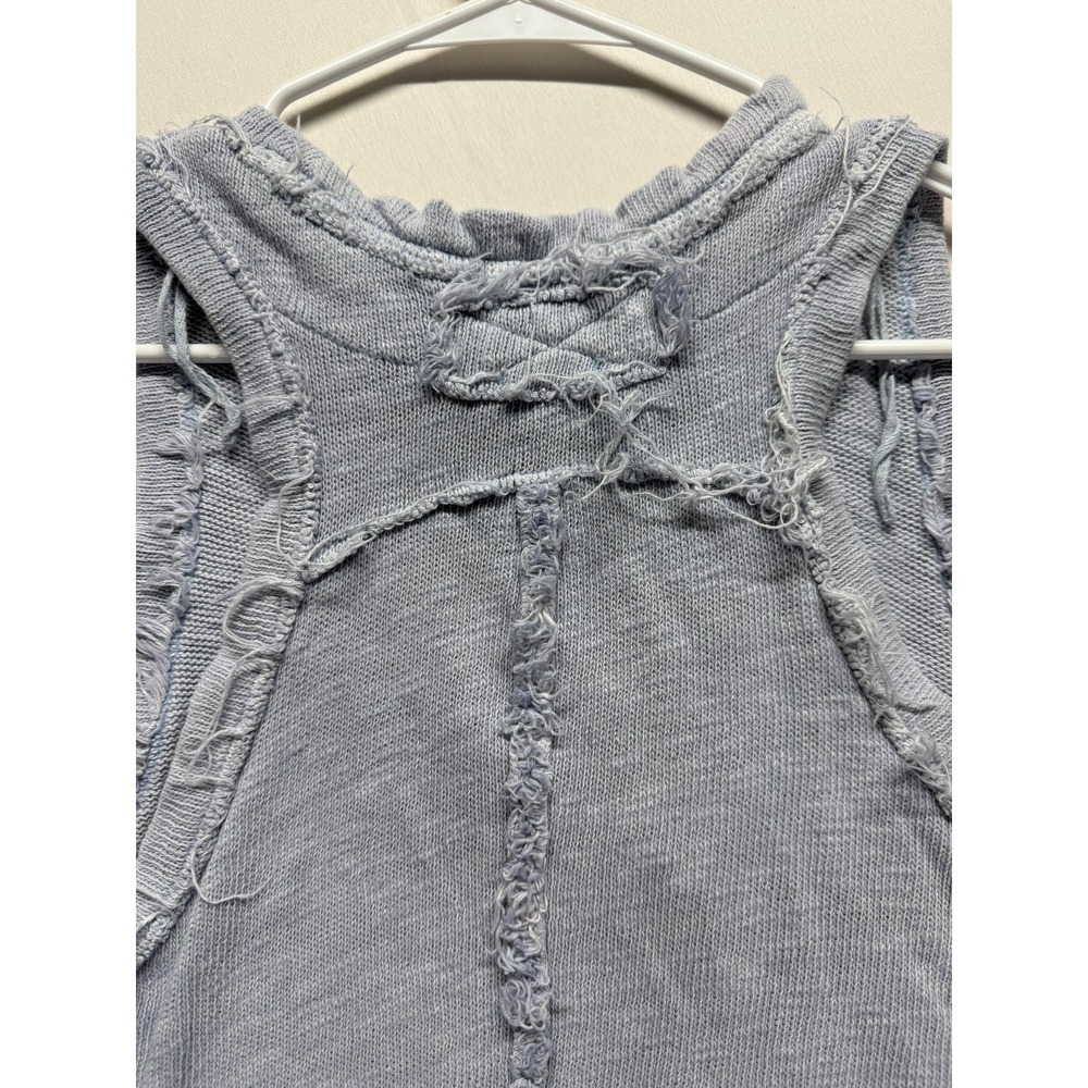 Free People Light Blue Distressed Ribbed Tank - Picture 8 of 11